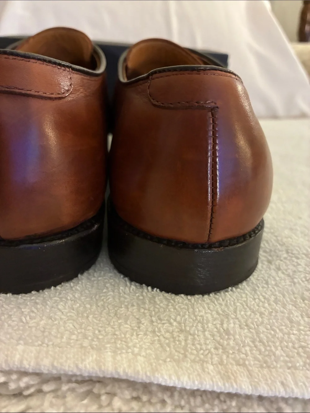 Allen Edmonds Men's Brown Leather Warwick Monk Strap Dress Shoes w/single buckle